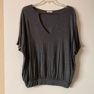 Top Girl LA V neck grey blouse